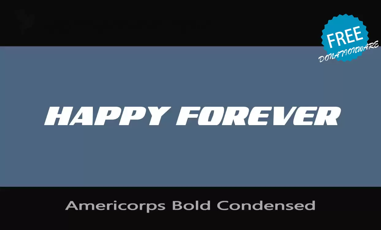 Sample of Americorps-Bold-Condensed