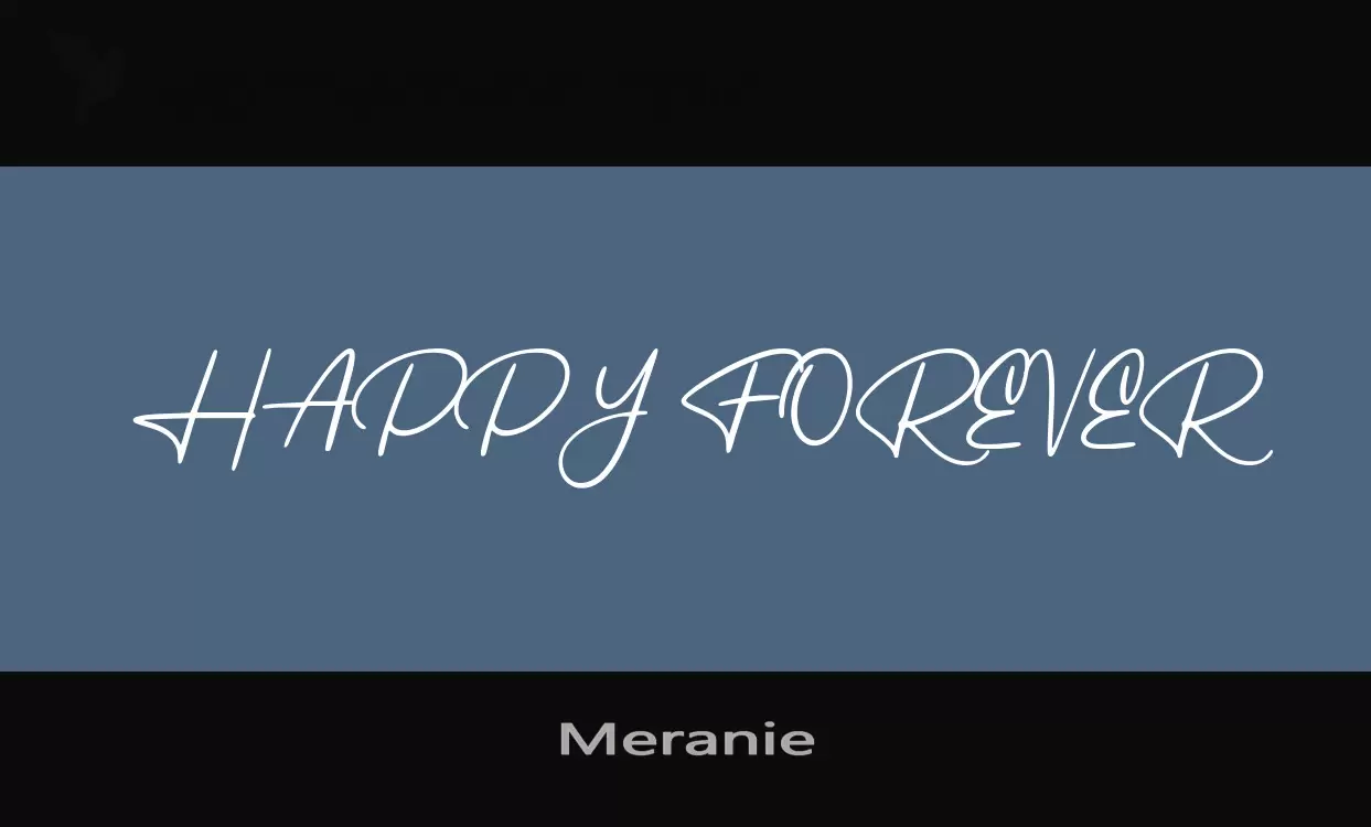 「Meranie」字体效果图