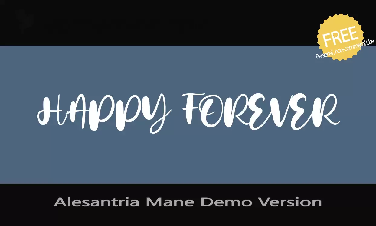 「Alesantria-Mane-Demo-Version」字体效果图