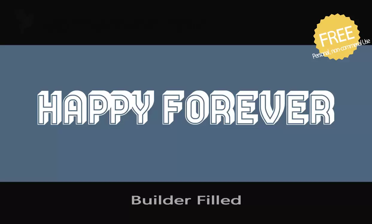 「Builder-Filled」字体效果图