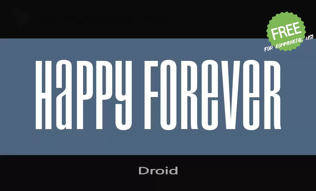 「Droid」字体效果图