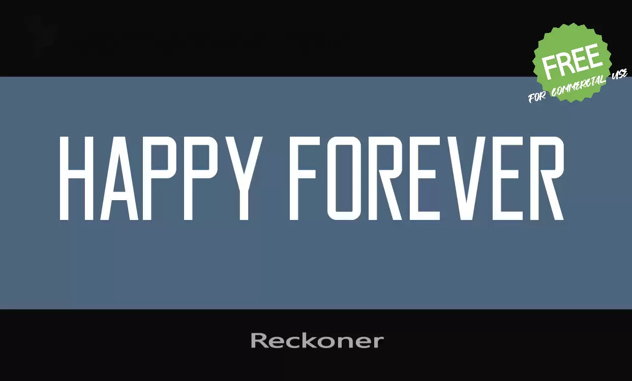 Font Sample of Reckoner