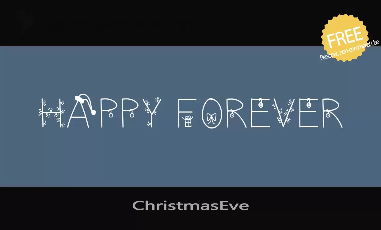 「ChristmasEve」字体效果图