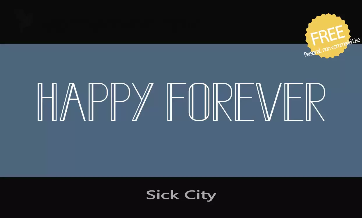 「Sick-City」字体效果图