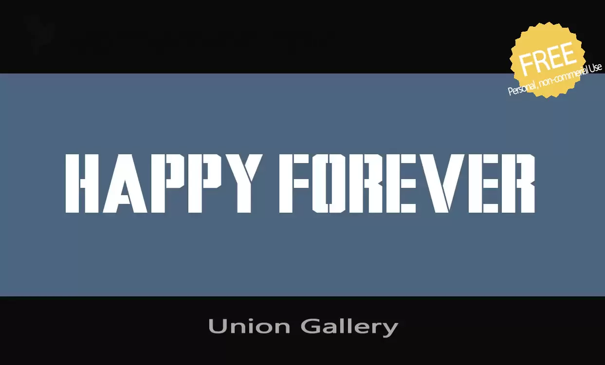 Font Sample of Union-Gallery