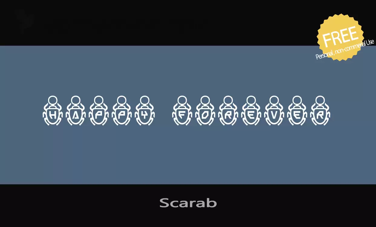 「Scarab」字体效果图