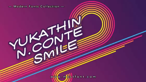 「YUKATHIN-N.CONTE-SMILE」字体排版图片