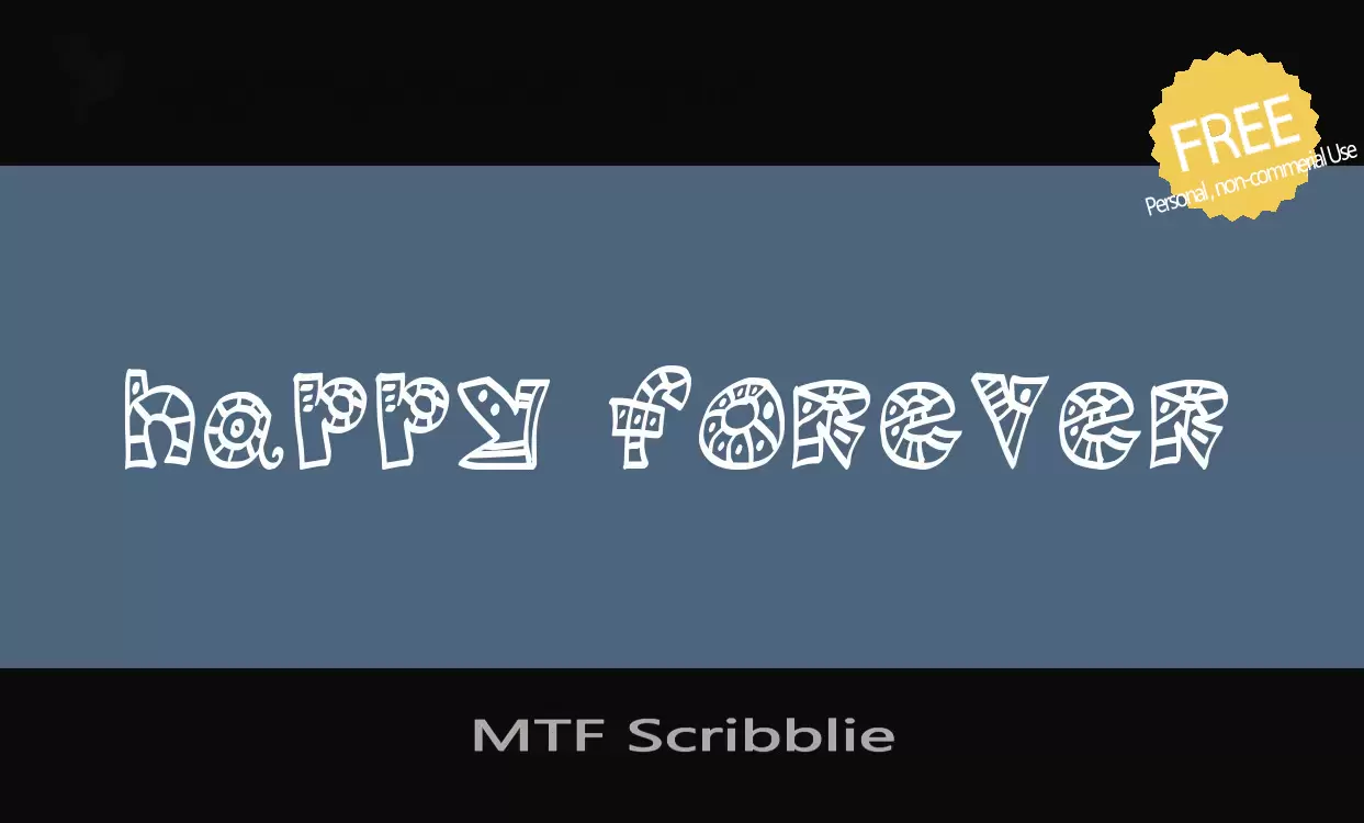 「MTF-Scribblie」字体效果图