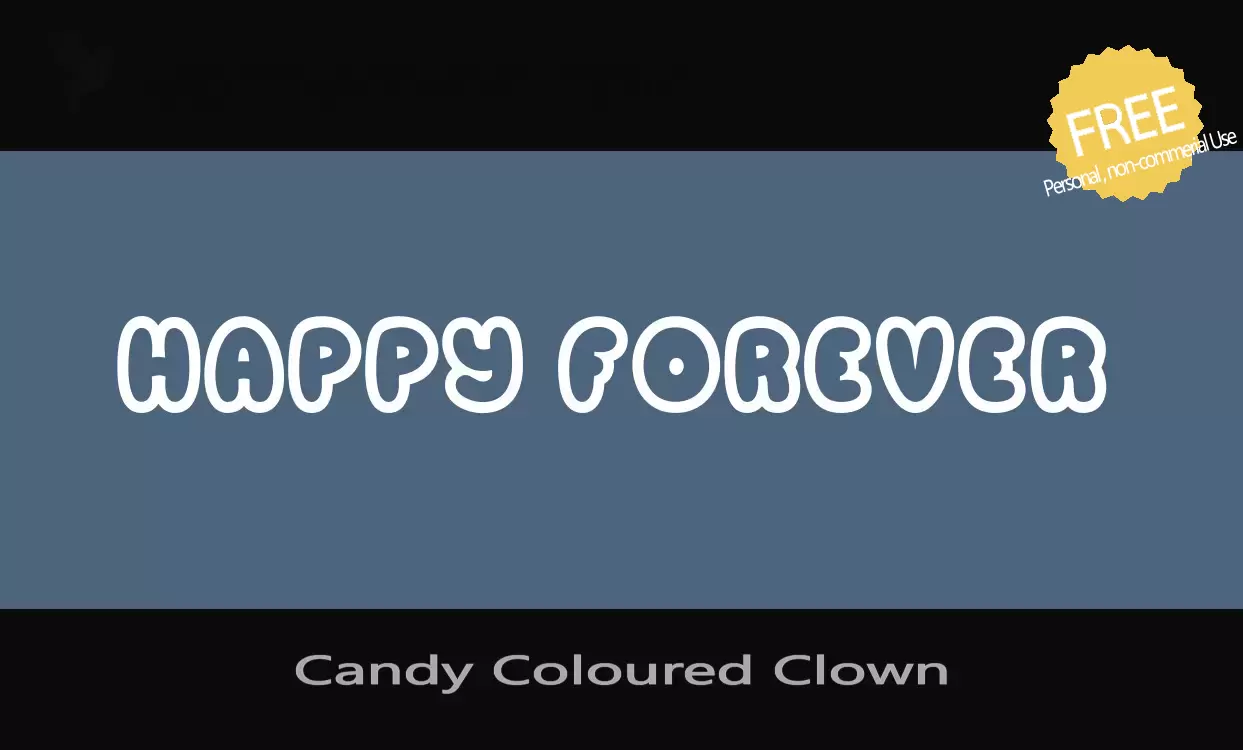 Font Sample of Candy-Coloured-Clown