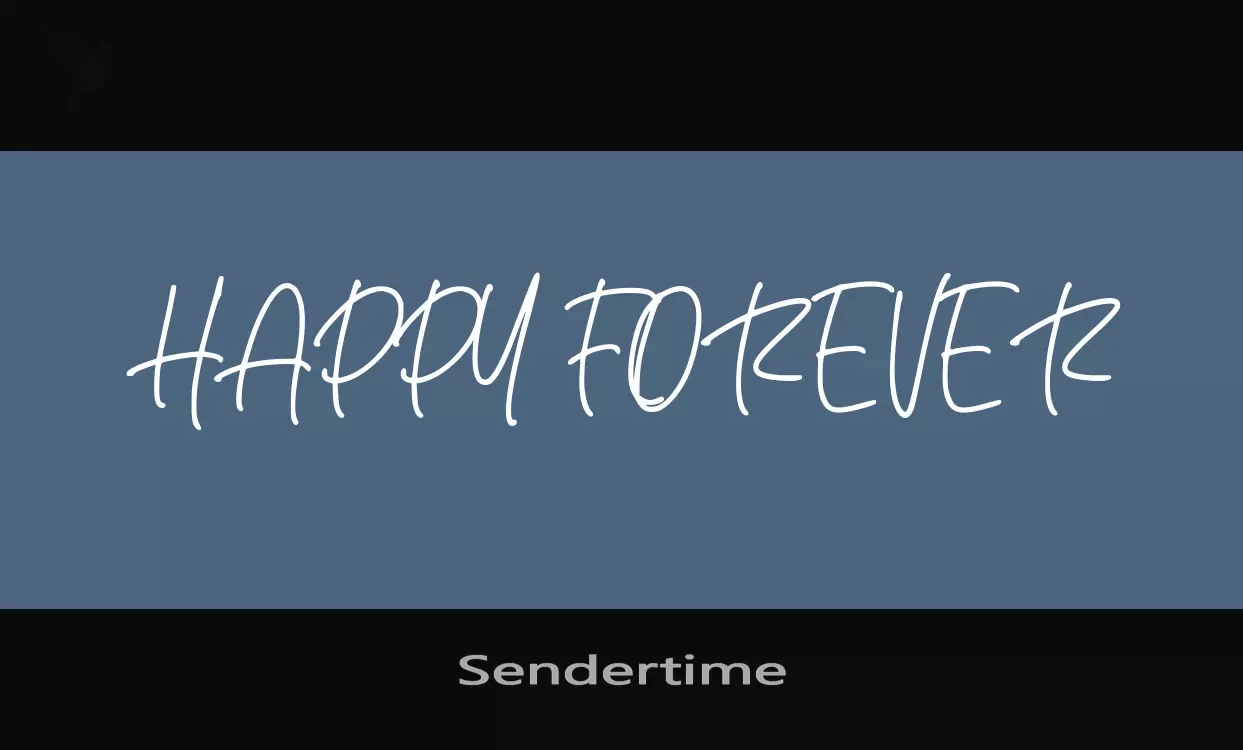 「Sendertime」字体效果图